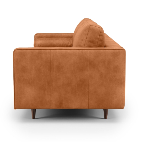 Canapé Isabella en cuir grande, cognac