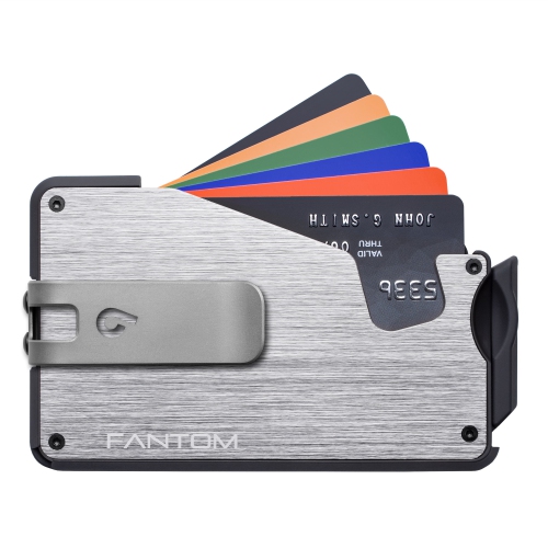 Portefeuille Fantom S Slim avec pince à billets - Titane