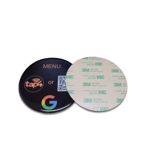 Tap4 Solutions NFC / QR Epoxy Menu Round Large Sticker