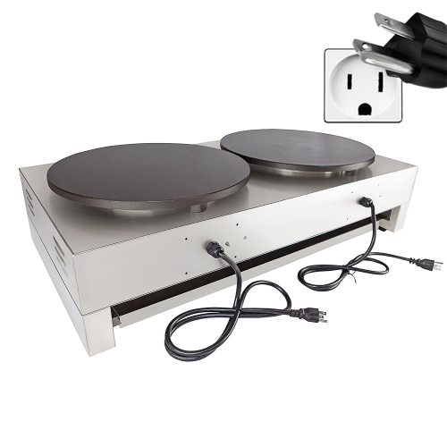 AP-584 Crepe Maker Commercial | Electric Double Pan Pancake Machine | 110V