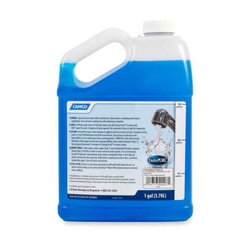 Camco 40207 TastePURE Spring Fresh 128 oz RV Water System Cleaner and Deodorizer