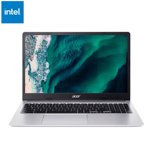Image 1 of 2.. Refurbished - Acer 15.6" Chromebook - Silver (Intel Celeron N4500/128GB/8GB RAM/ChromeOS)