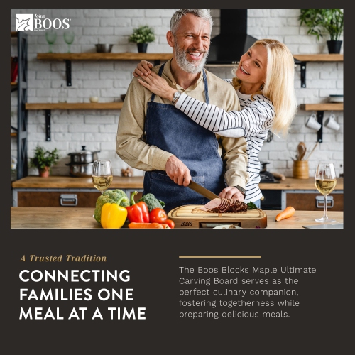 John Boos – planche à découper réversible en bois avec rainure et plateau à jus, érable