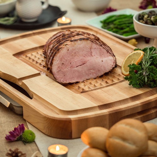 John Boos – planche à découper réversible en bois avec rainure et plateau à jus, érable