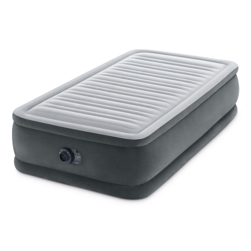 INTEX  64411Ed Dura Beam Comfort Plus Airbed Mattress W/ Built In Pump, Twin Size air mattress