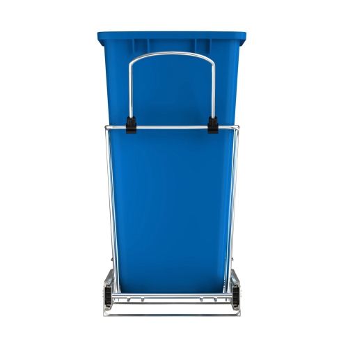 Rev-A-Shelf Pullout Trash Can 35 qt. for Kitchen Cabinets, Blue, RV-12KD-22C-S