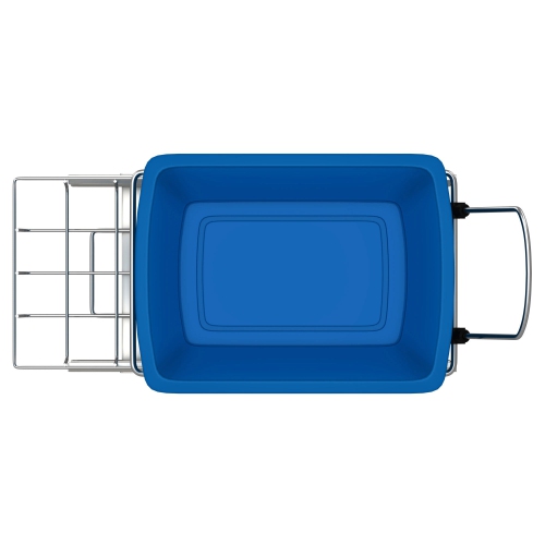 Rev-A-Shelf Pullout Trash Can 35 qt. for Kitchen Cabinets, Blue, RV-12KD-22C-S