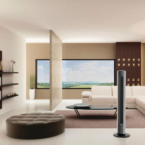 Lasko XtraAir 48 Inch Standing Tower Home Fan Air Ionizer with Remote Control