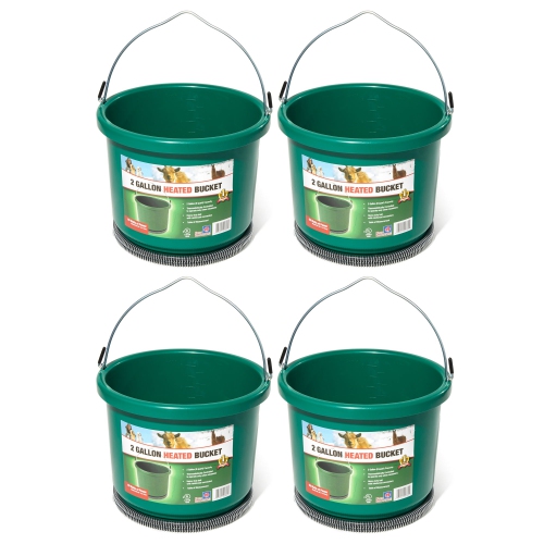 Farm Innovators Model Oversized 2 Gallon Plastic Heated Bucket, 60 Watt
