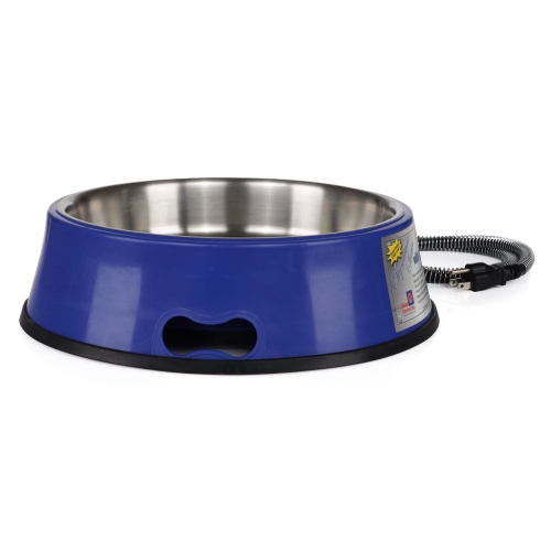 Farm Innovators 3 Quart Heated Pet Bowl with Stainless Steel Insert