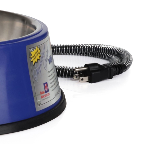 Farm Innovators 3 Quart Heated Pet Bowl with Stainless Steel Insert