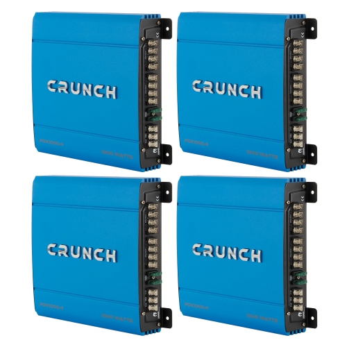 Crunch PowerDriveX 1000 Watt 4 Channel Blue A/B Car Stereo Amplifier