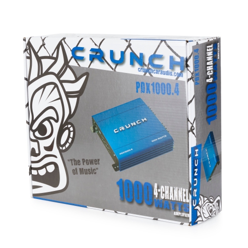 Crunch PowerDriveX 1000 Watt 4 Channel Blue A/B Car Stereo Amplifier
