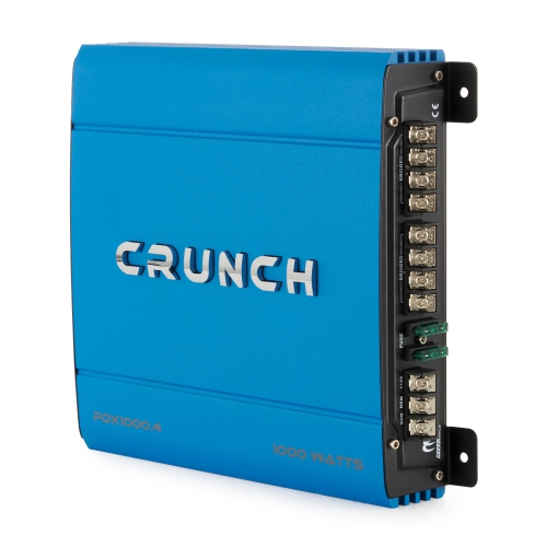 Crunch PowerDriveX 1000 Watt 4 Channel Blue A/B Car Stereo Amplifier
