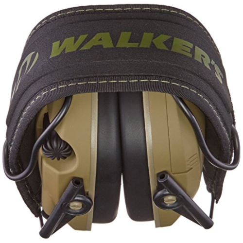 Casque antibruit pour protection auditive électronique Razor Slim Shooter de Walkers, patriote vert