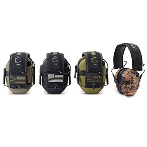 Walker's Razor Slim Shooter Electronic Hearing Earmuffs, Green Patriot