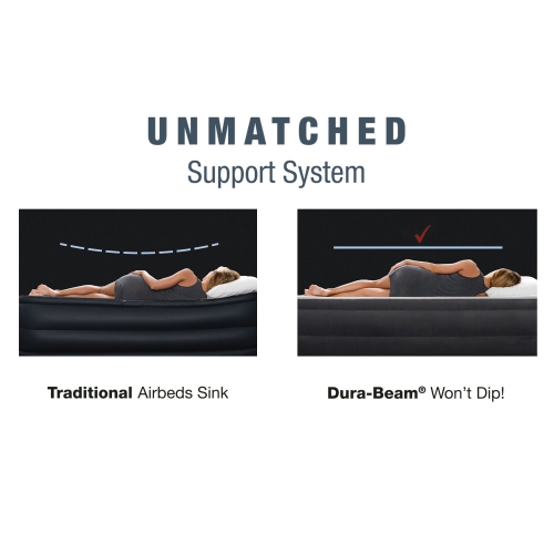 Intex – matelas pneumatique Supreme Air Flow Fibre Tech avec pompe intégrée, 64487ED, lit simple