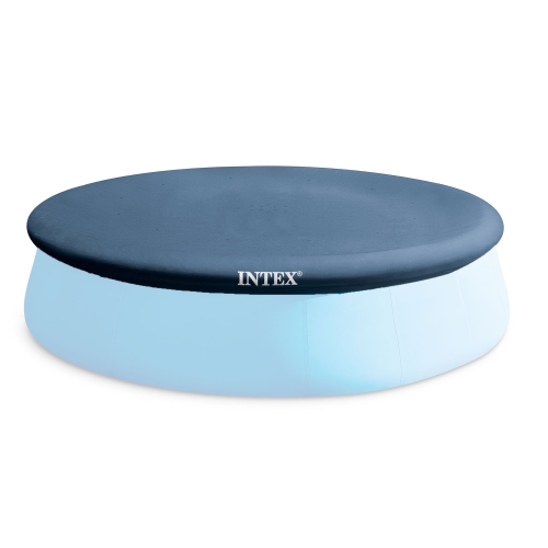 Piscine ronde à cadre en métal de 12 pi x 30 po avec pompe à filtre et bâche de piscine de 13 pi d'Intex