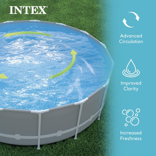 Intex 26675EG 1600 GPH Krystal système d'eau salée pour piscine et pompe à filtre de sable