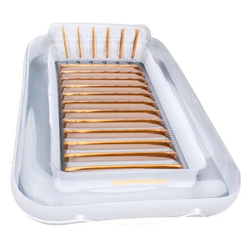 SWIMLINE  Luxe Edition Inflatable Suntan Tub Floating Pool Lounger & Gold In White This was a great item!! I love the quality of it and the size was perfect