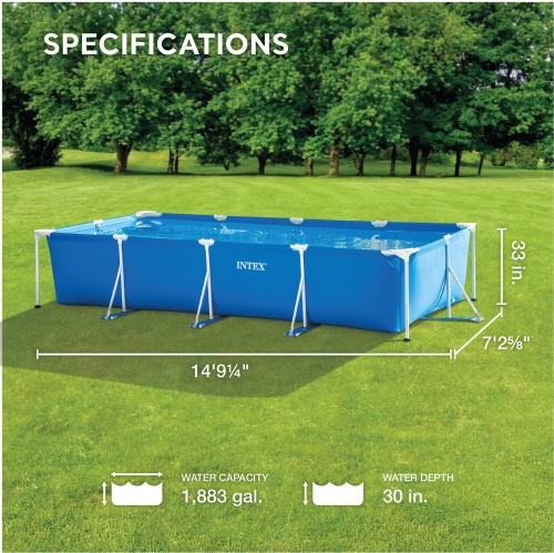Piscine hors-terre rectangulaire Intex 14 pi x 33 po avec filtre