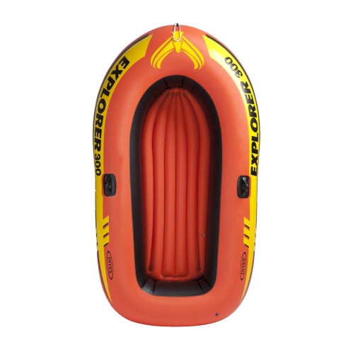 Intex Explorer 300 Compact Inflatable 3 Person Raft Boat w/ Pump & Oars