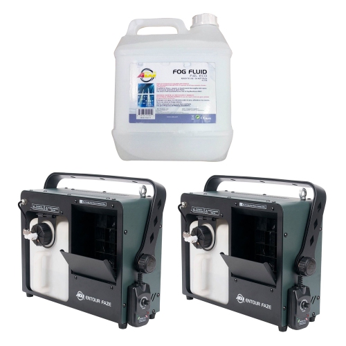 ADJ  Entour Faze Portable Fog Machine + Eco-Fog Fog Machine Liquid, 4 Liter Works great with our fog machine