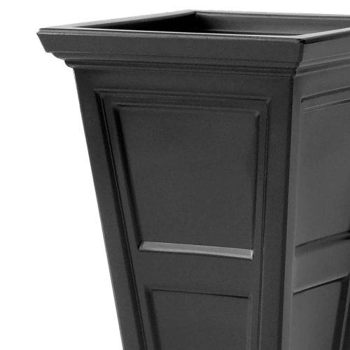 FCMP Outdoor Chelsea Planter Box with Self Watering Feature, Black