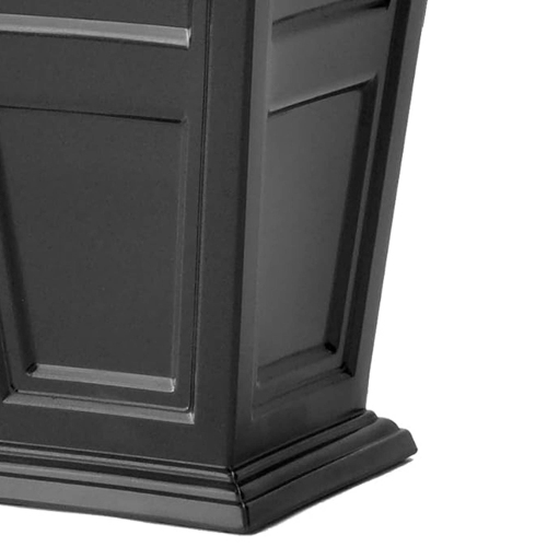 FCMP Outdoor Chelsea Planter Box with Self Watering Feature, Black
