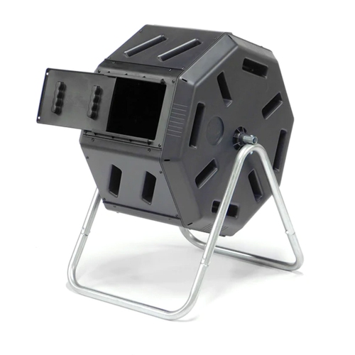 FCMP – bac à déchets d’extérieur moulé par culbutage de 22,5 gallons avec trous d’aération, noir