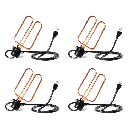 FARM INNOVATORS  Livestock Stock Tank Drain De-Icer for Rubbermaid Tanks, 4 Pack