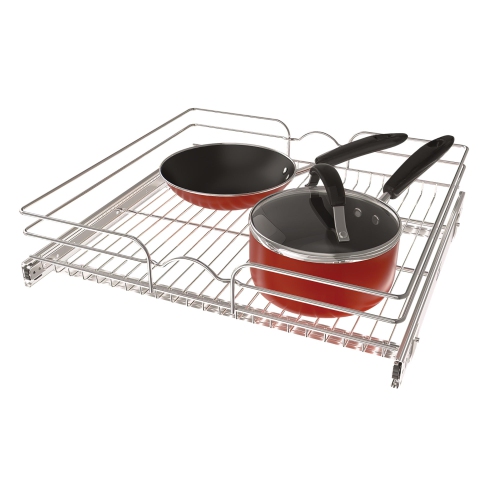 REV-A-SHELF  Pullout Single Basket Organizer for Kitchen Cabinets, 24 X 22 In, 5Wb1-2422Cr-1