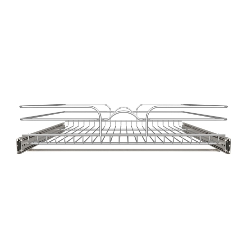 Rev-A-Shelf Pullout Single Basket Organizer for Kitchen Cabinets, 24 x 22 In, 5WB1-2422CR-1