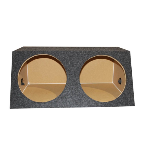 QPower QSMBASS12 Dual 12" Inch Sealed Angled Subwoofer Sub Box Speaker Enclosure