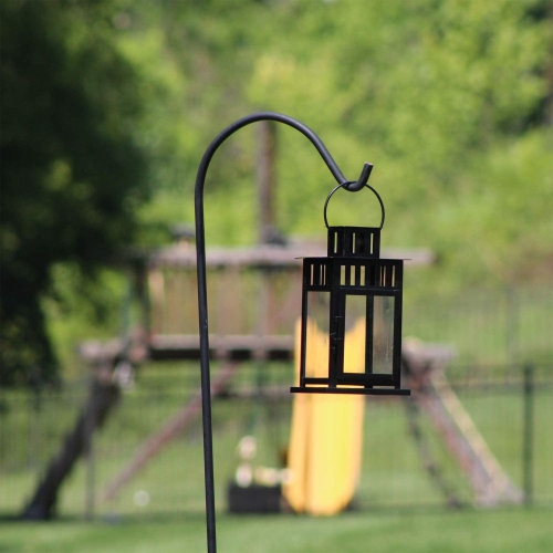 Ashman – Crochet de jardin en métal de qualité supérieure, 92 po, noir