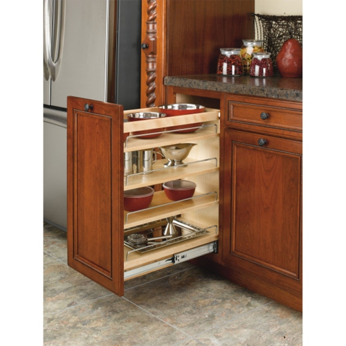 Rev-A-Shelf 11" Pull Out Kitchen Cabinet Organizer Pantry Spice Rack, 448-BC-11C