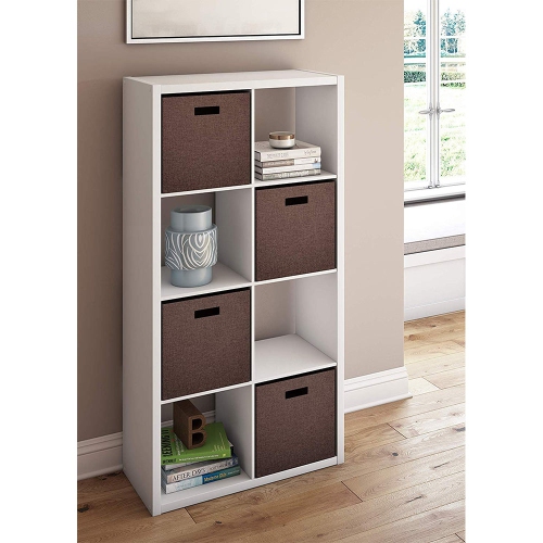 ClosetMaid 4583 Decorative Bookcase Open Back 8-Cube Storage Organizer, White