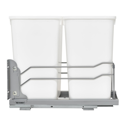 27 qt de poubelle à double retrait Rev-A-Shelf. Avec fermeture en douceur, 53-1527SCDM-211