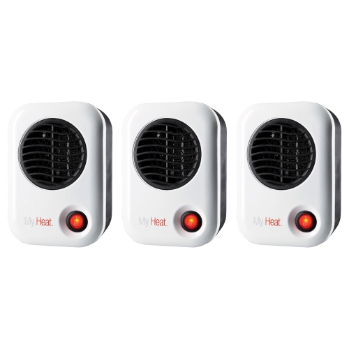 LASKO  101 Myheat 200W Portable Electric Ceramic Space Heater (3 Pack) In White