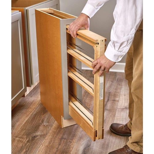 Rev-A-Shelf – Étagère de rangement PUL Out de 3 po pour remplissage de base d’armoire, 438-BC-3C