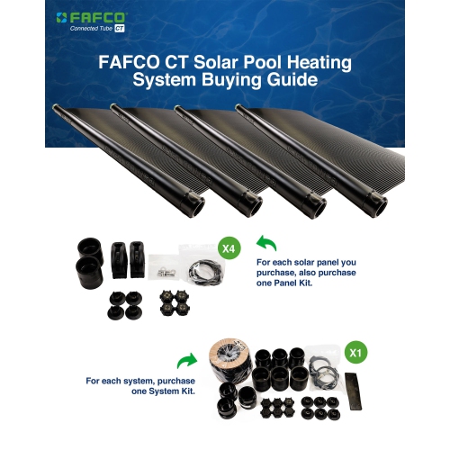 FAFCO Connected Tube 4 x 8 Foot Highest Efficiency Solar Pool Heating Panel