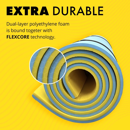 Lagoon Lounge 5 x 12 Foot Family Lake or Pool Water Floating Lounge Mat, Teal