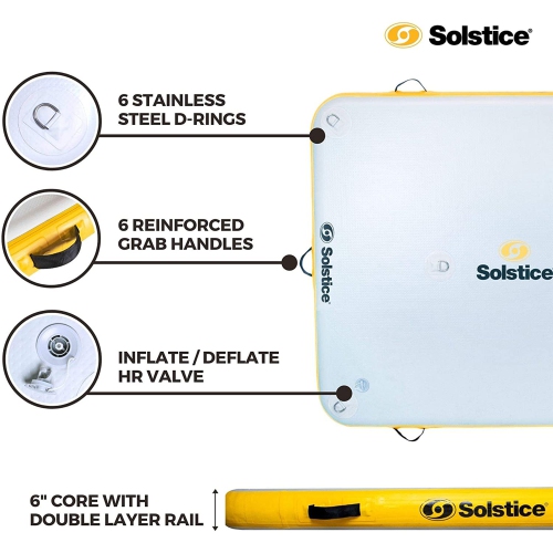 Plateforme flottante de descente de quai gonflable Solstice 6 x 5&nbsp;pi avec pompe et sac, multi