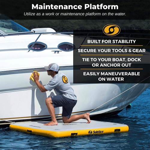 Plateforme flottante de descente de quai gonflable Solstice 6 x 5&nbsp;pi avec pompe et sac, multi