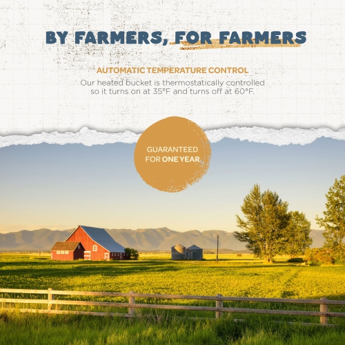 Farm Innovators – seau chauffant surdimensionné en plastique, 5 gallons, 120 watts