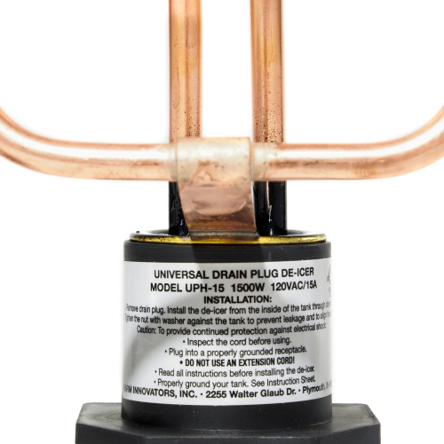 Farm Innovators Universal Livestock Water Tank 1500W Drain Plug De-Icer