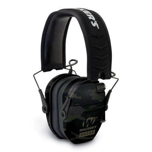 Walkers Razor Slim Electronic Ear Muffs with NRR 23 dB, Multicam Gray