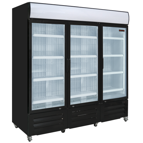 NEW AIR REF  New Air Ngr-182-H Commercial 78" Triple Sliding Glass Door Merchandiser Refrigerator - Ideal for Convenience Stores, Front Of House