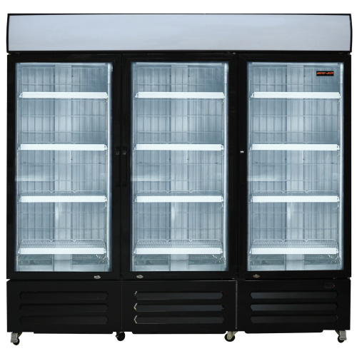 NEW AIR NGR-182-H Commercial 78" Triple Sliding Glass Door Merchandiser Refrigerator - Ideal for Convenience Stores, Front of House, Grocery Store,