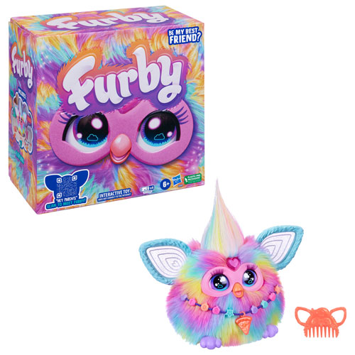 Jouet en peluche interactif Furby Friend de Hasbro - Tie-Dye